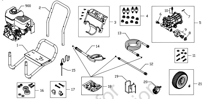 sears craftsman Briggs  020438-1 power washer repair parts & manual